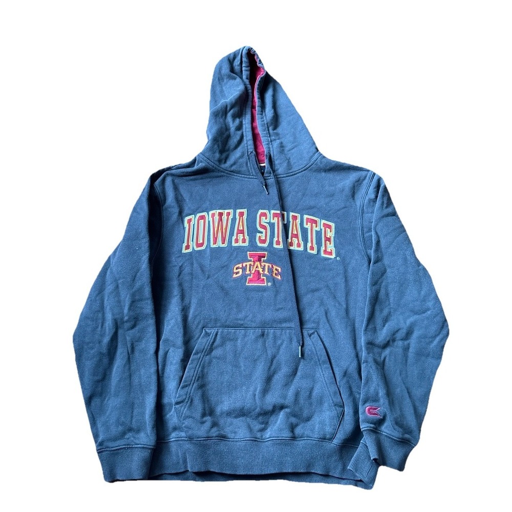 Iowa State Cyclones Graphic Gray Hooded Sweatshirt Hoodie Men's Size Large - Picture 1 of 6